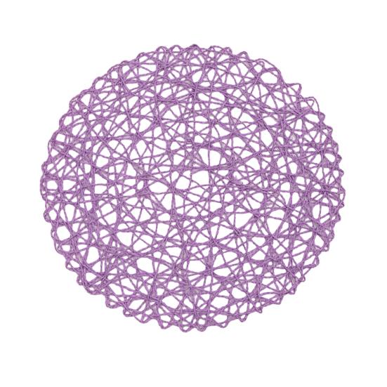 

Термостойкая подставка под горячее, нескользящие коврики для обеденного стола, моющиеся, декоративные, плетеные подставки под чашки, защитные коврики под миски для дома, кухни, улицы Round фиолетовый