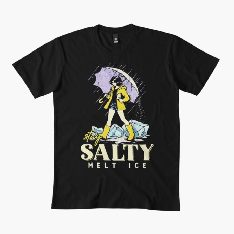 

Stay Salty Melt ICE Anti ICE Political T-shirt For Men Women 100% Cotton T Shirts Short Sleeve Tops 0202-3 - Men s Summer Cot... S разноцветный
