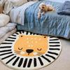 Cartoon Round Rug Soft Play Mat For Kids Room Baby Nursery Floor Carpet Living Room Decor Non Slip Area Rug