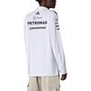 adidas X Mercedes-Amg Petronas F1 Team Ss25 Polo alla moda versatile semplice a righe a maniche lunghe morbida Uomo Polo Bianco Nero JX0757