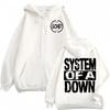 Felpa con cappuccio e zip Rock Band System of A Down Stampa Alta Qualità Moda Oversize con Zip Pullover Uomo Donna Casual Larga Felpa