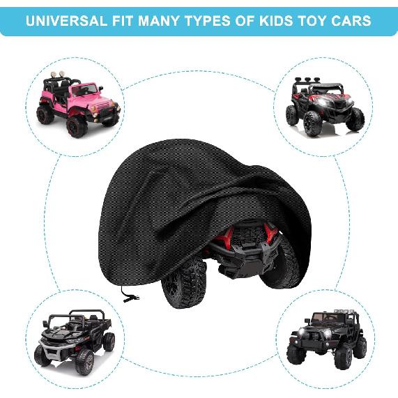 Tonhui Large Kids Ride-On Truck Toy Car Cover, 420D Heavy Duty Waterproof Cover For Power Wheels, Outdoor Protective Cover All Weather - Universal