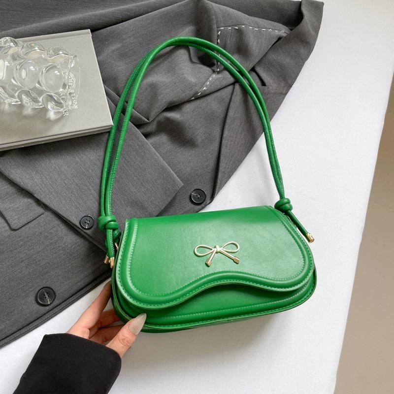 New fashionable solid color niche design high-end bow casual messenger shoulder bag