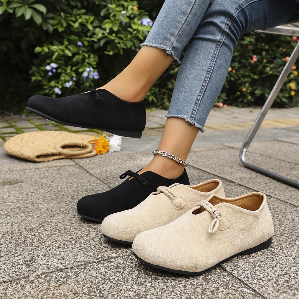 Fashion Retro Flat Shoes 2025 New Design Shallow Loafers Women's Casual and Comfortable Solid Color Women's Shoes Zapatos De Mujer