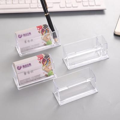 Judian Stationery Acrylic Business Card Holder - Transparent Desktop Storage Box