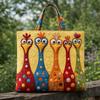 Chick Print Tote Bag 600D Oxford Cloth Shoulder Daily Use