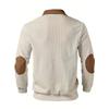 Autumn Winter Men's Half Zipper Patchwork Fashion Sweater Casual Knitting Pullovers Man