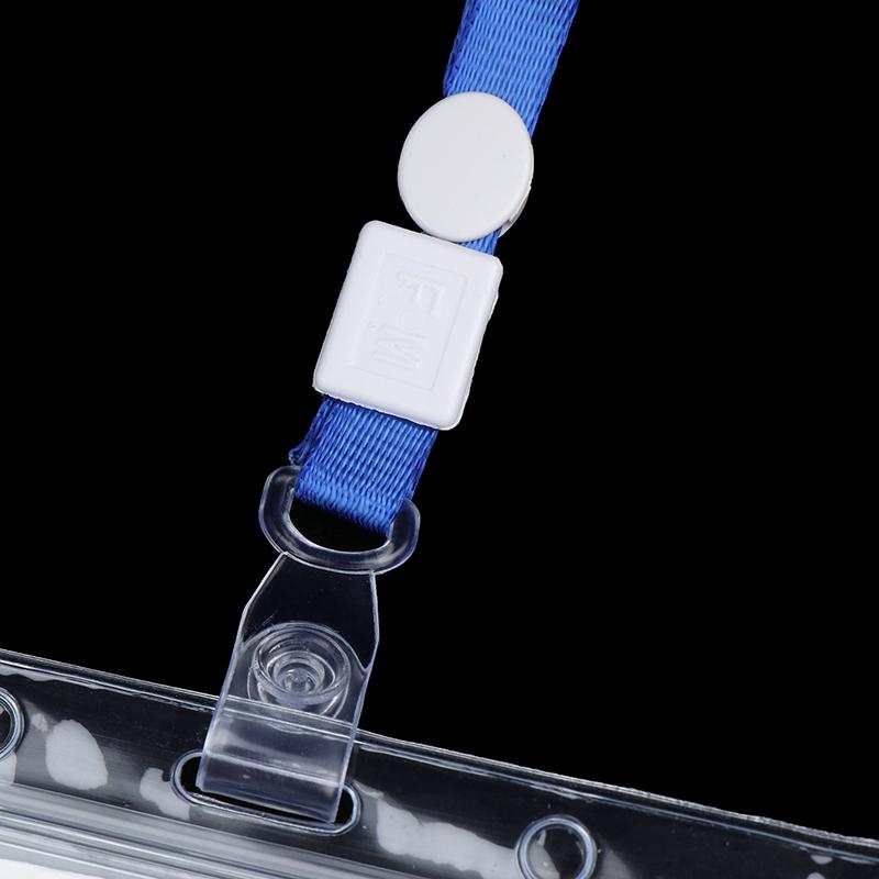 20Pcs Waterproof Sleeve Pouch With Sealing Strip Lanyards Id Badge Holder Plastic Protector Case Clear Pvc Name Plate Card Bag