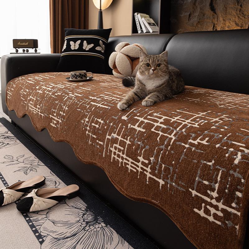 

Straight Row Special-Shaped Sofa Cushion Is Universal In All Seasons New Light Luxury High-End Non-Slip Seat Cushion Anti-Cat Scratch Sofa Towel 90*70cm