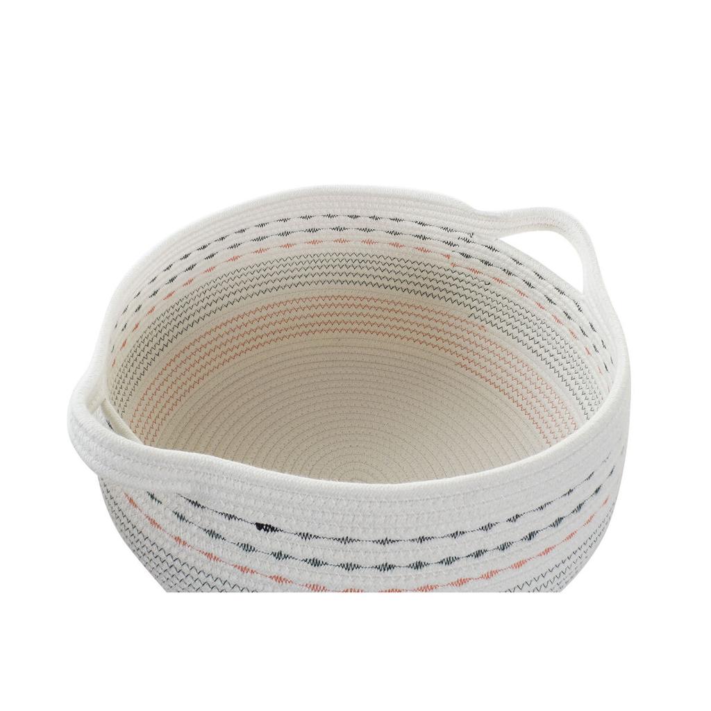Basket Set DKD Home Decor White Black Orange 52 X 43 X 25 Cm