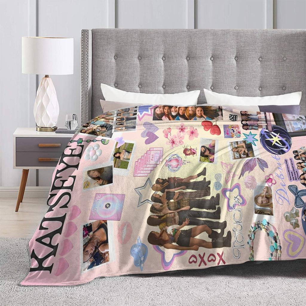 Katseye kpop k-pop girl Blanket Soft Fleece Novelty Gift Throw Blankets Bedspreads