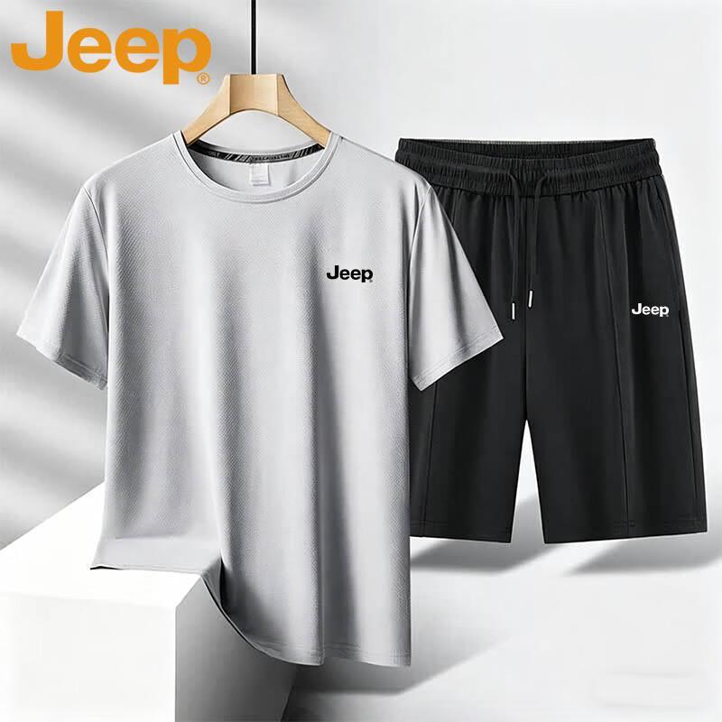 

JEEP Men s Summer T-shirt & Shorts Set 4XL