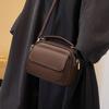 Versatile Retro Women Shoulder Bag PU Leather Large Capacity Messenger Handbag Luxury Cosmetic Bag