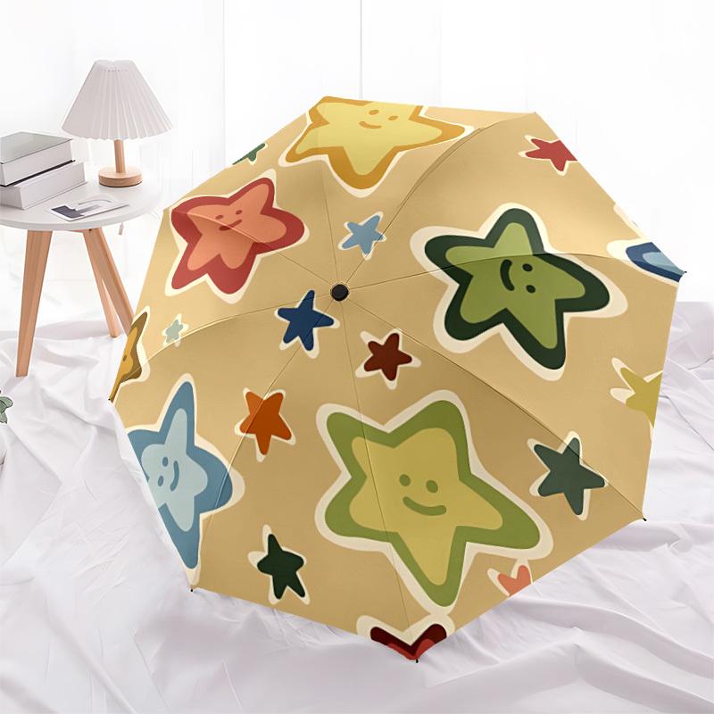 1pc Starry Sky Fashionable Automatic Opening/Closing Folding Umbrella with 8 Bones, Windproof Portable, Daily Use158