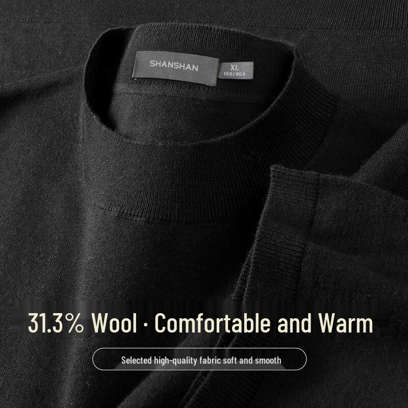 SHANSHAN Men's Summer Wool Blend Knit Tee