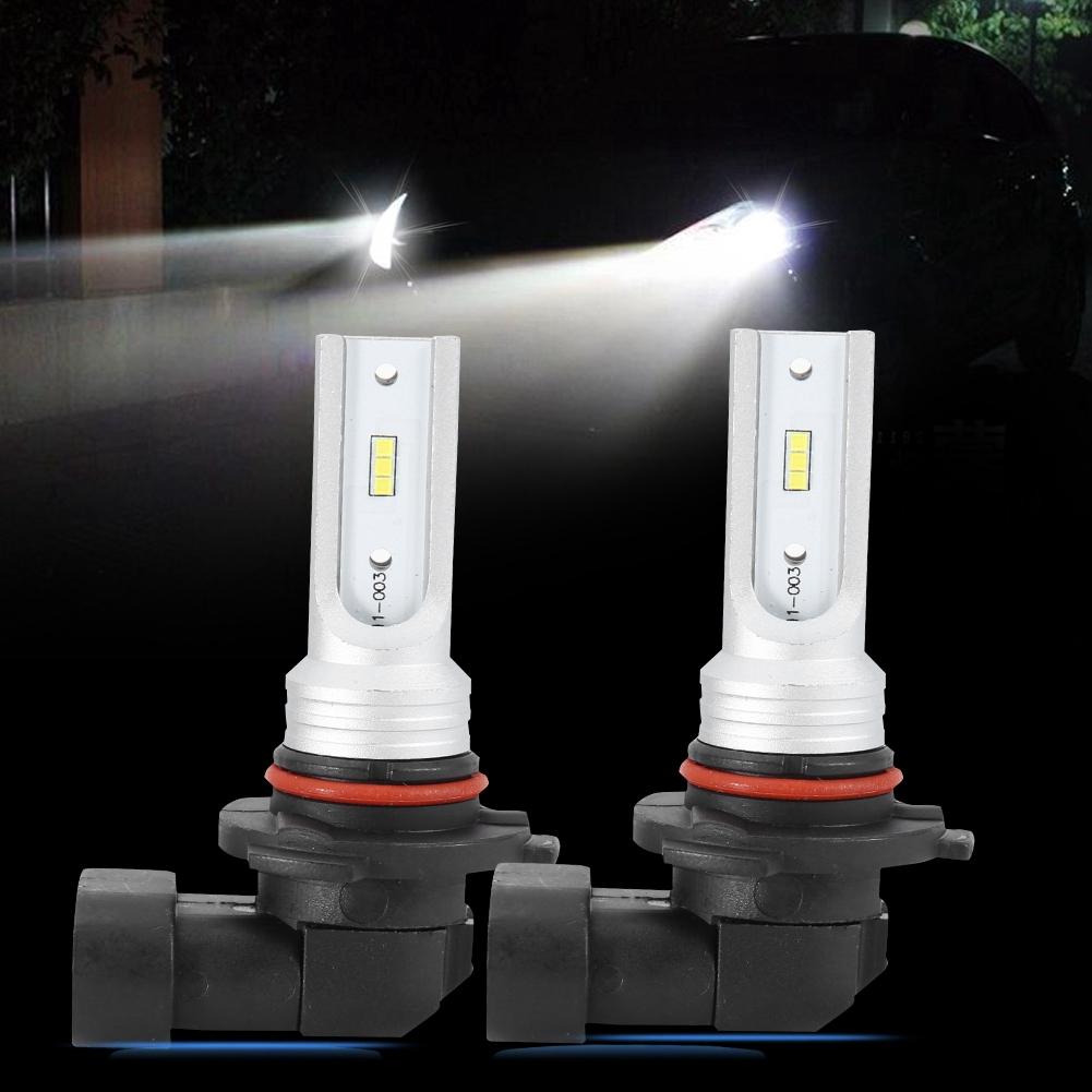 2pcs 72W 6000K White LED Fog Light Bulbs, Super Bright Decoding Car Hdlight Bulbs with Aluminum and Design, for 9145