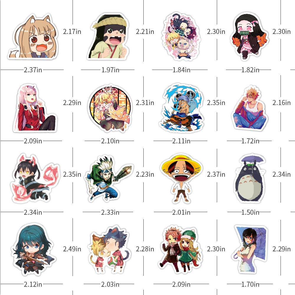 300 Cartoon Anime Graffiti Stickers: Waterproof for Notebooks, Skateboards, Luggage