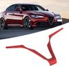 ABS V Shape Car Steering Wheel Frame Decoration Trim Fits for Alfa Romeo Stelvio Giulia(Red)