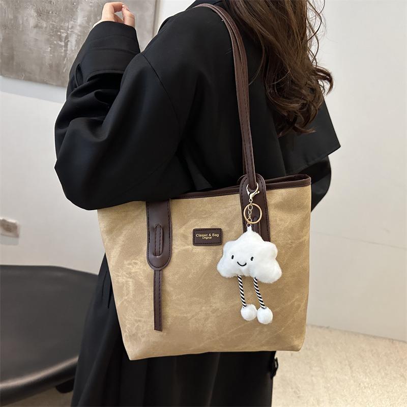 Winter New Casual Niche Shoulder Bag Large-capacity Bag Female Tote Bag College Student Class Commuter Bag