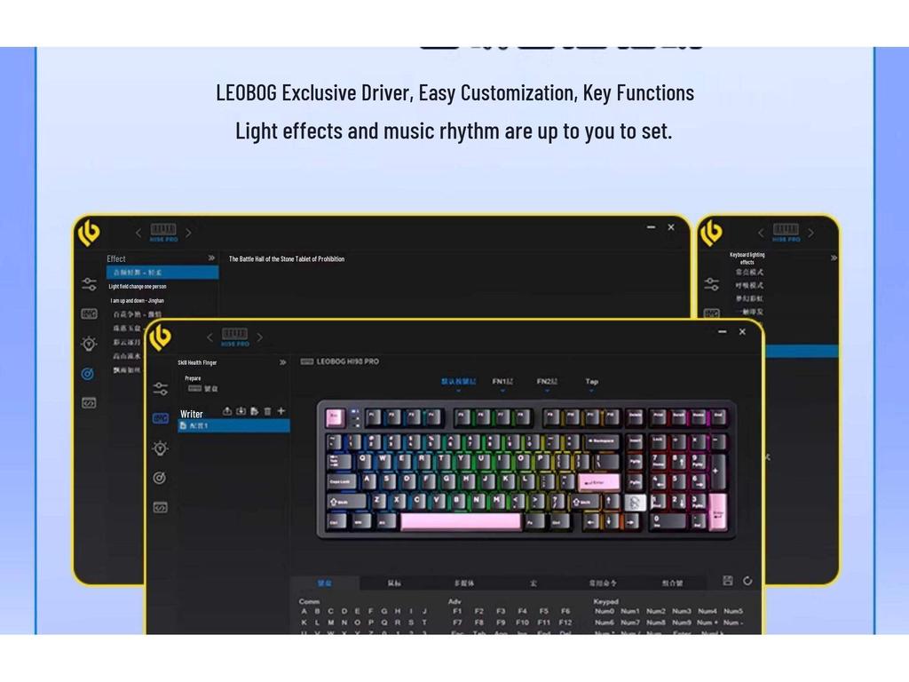 LEOBOG Hi98C Wireless Three-Mode Bluetooth Mechanical Gaming Keyboard