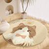 Round Carpet Living Room Plush Mat Thick Children's Room Reading Area Cartoon Bedroom Study Swivel Chair Soundproof Foot Mat