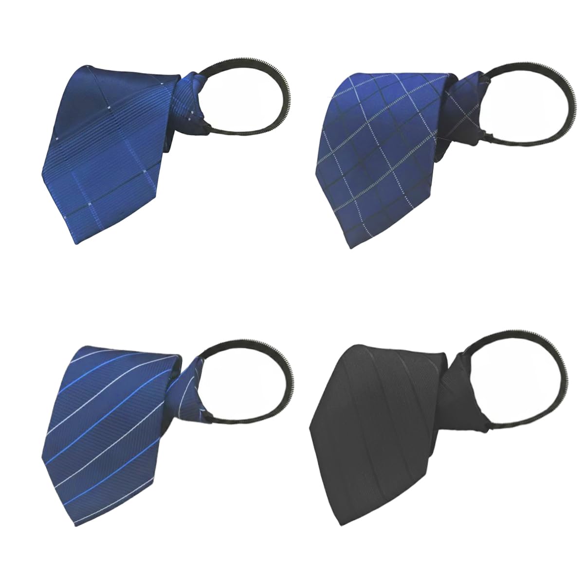 

[Tubbi] One-touch Necktie - Easy-to-use Necktie Set of 4, 7cm, 10-second application, Washable, Suitable for Business, Casual, and Job Hunting
