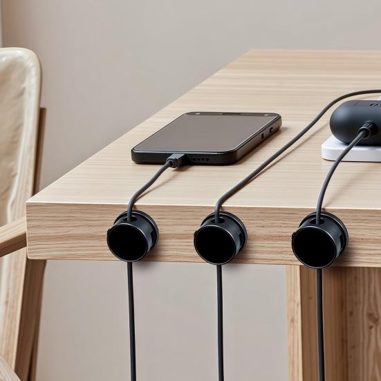6 Pcs Magnetic Cable Clips Wire Holder Organizer Desk Cable Management Accessories for Office Car Desk Nightstand Computer