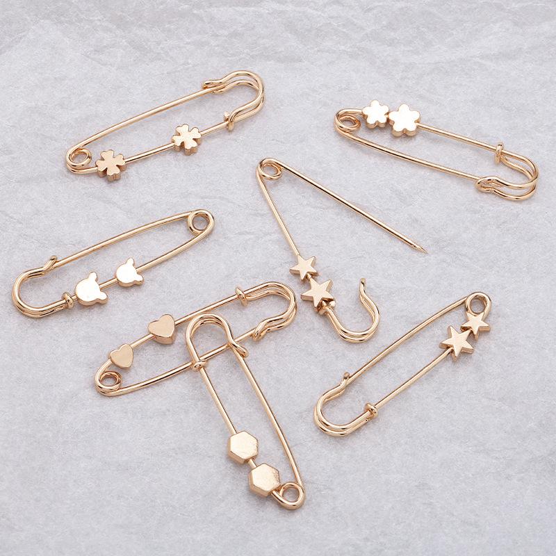 Adjustable Waist Skirt Pin: Anti-Exposure Metal Brooch Clothing Accessory