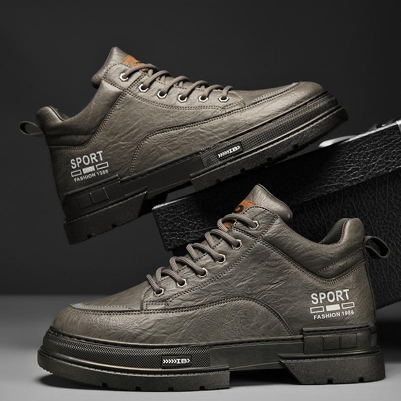 Nuovi stivali Martin alti da uomo alla moda autunno e inverno per studenti maschi e ragazzi, scarpe da lavoro con suola morbida, protezione del lavoro, sneakers Martin