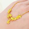 Sand Gold Women's Floral Necklace - New Indonesian Jewelry Set