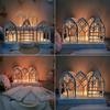 5pcs Candlesticks Silicone Molds Gothic House Candle Holder Castings Molds