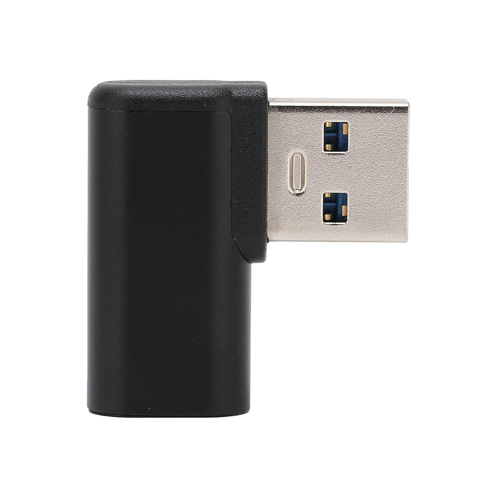 

Адаптер USB-A 3.0 папа к Type C мама под углом 90 градусов, угловой разъем для компьютера