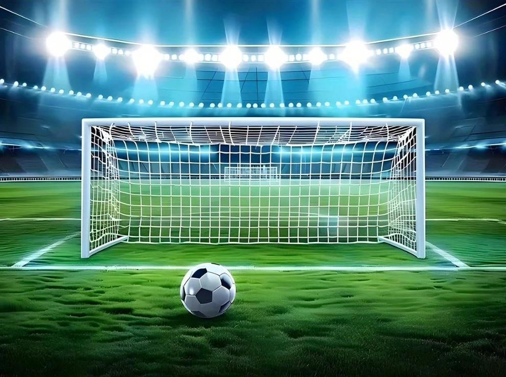 Vibrant Stadium Football Goalpost Banner Background Boys' and Children's Birthday Parties Home Decoration Photography Backdrop