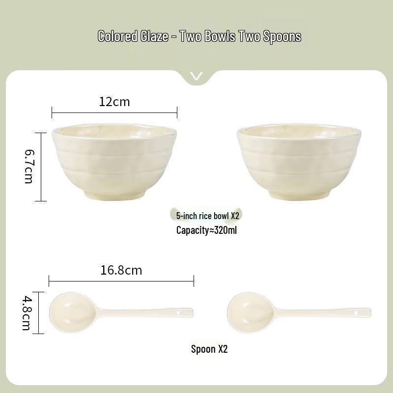 Cream Style Linglong Ceramic Bowl