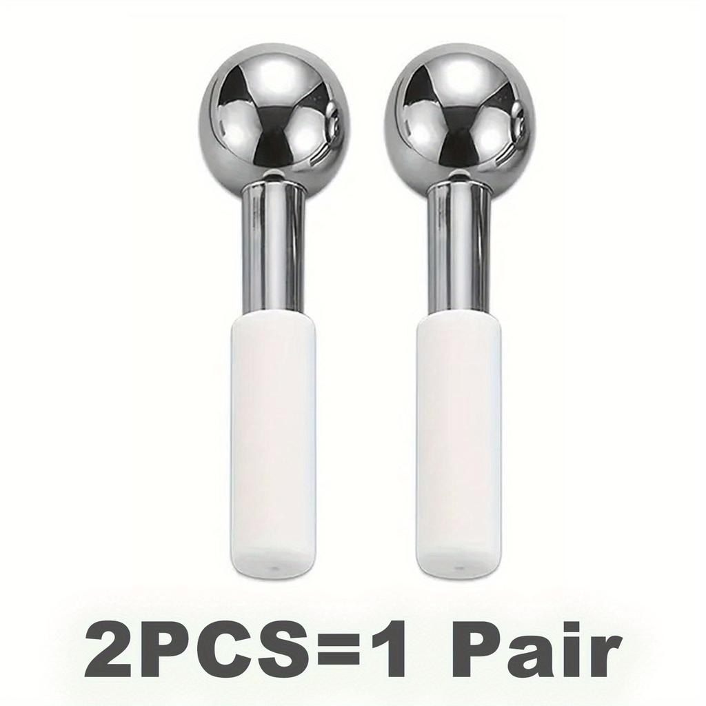 Ice Globes for Face & Eye Unbreakable Stainless Steel Cooling Roller Tool Gua Sha for Face Eye Body Skin Care Ice Wave Ball