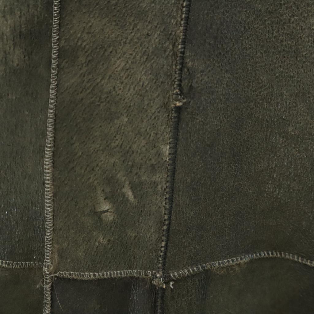 80s 90s Made In France Old Leather Jacket 38 Gray Women Used