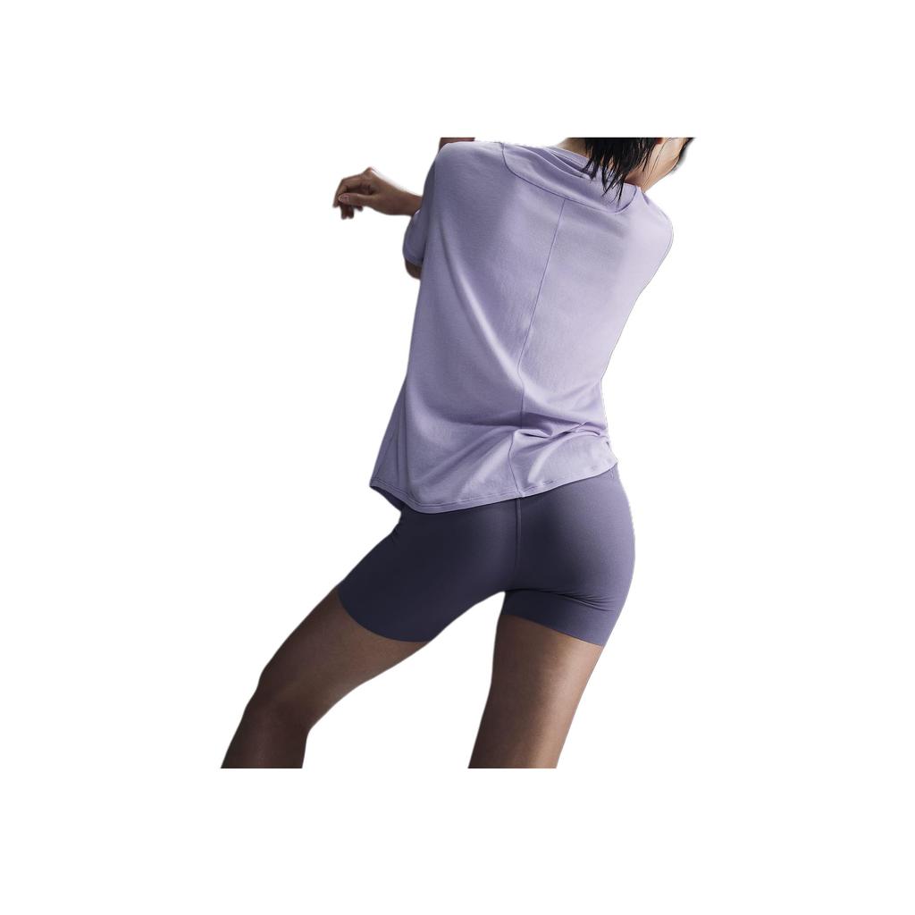 Nike Solid Color Dopamine Quick-Dry Loose Casual Short Sleeve Drop Shoulder T-Shirt Women T-Shirts Purple FN2815512