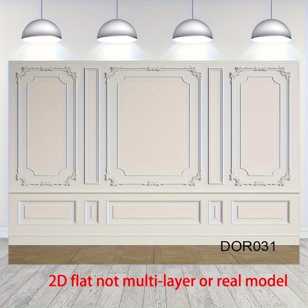 2D Flat Banner, 1 Piece, Retro Interior Background Wall, European Art Framework, Wedding, Birthday Party