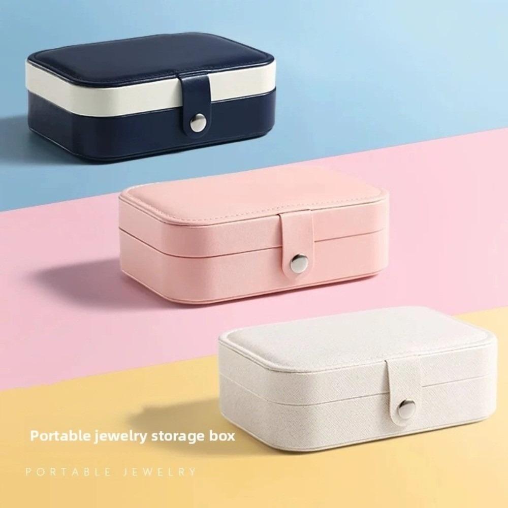 Vintage Necklace Ring Case Square Earring Organizer Lightweight Jewelry Storage Box  Outdoor