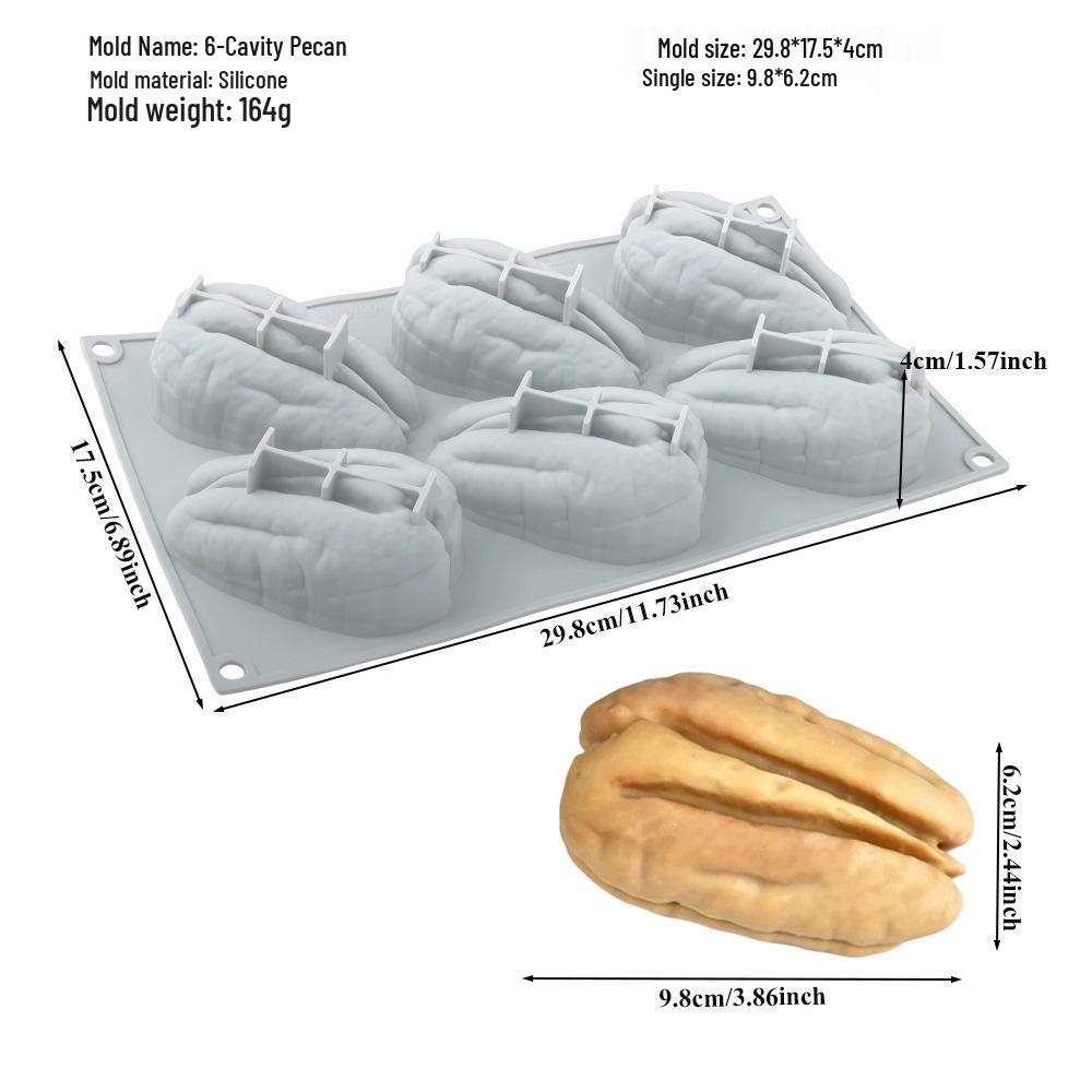 Stampi in Silicone 3D per Mousse di Frutta: Pera, Mela, Ananas, Pesca, Durian, Lampone.