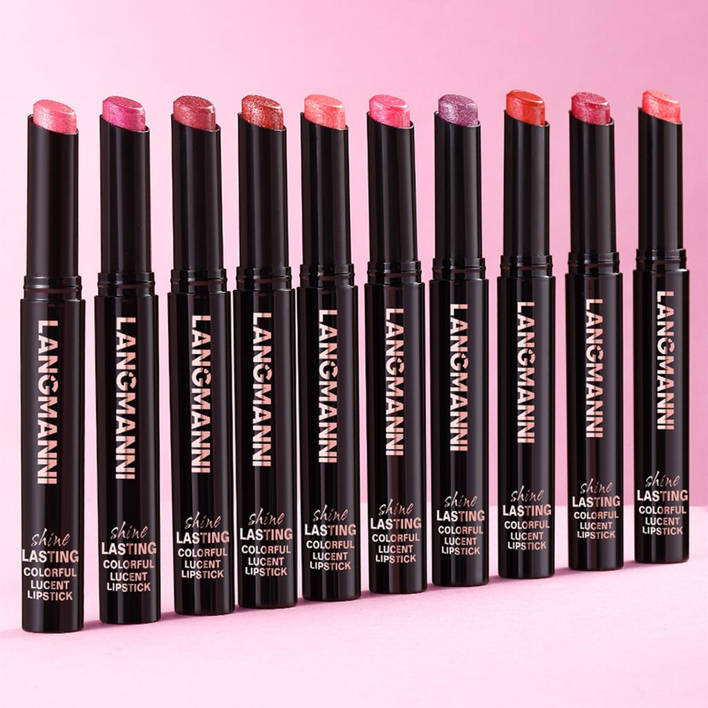 Rouge à lèvres nacré diamant, waterproof, longue tenue, antiadhésif, mat, velours, brillant, rouge sexy, maquillage, cosmétiques