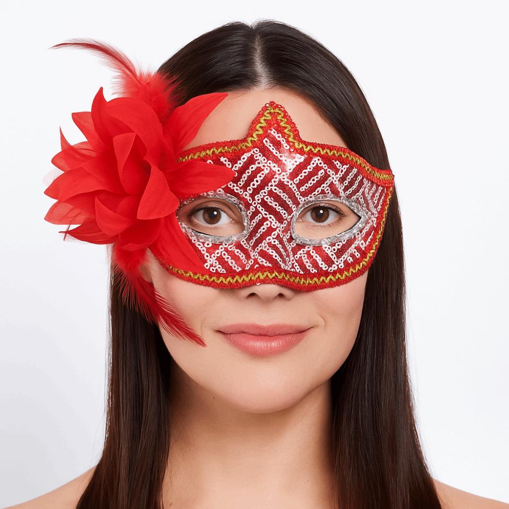 Feather Flower Mask Plastic Masquerade Mask Halloween Party Mask  Halloween Party