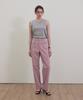 STEP AROUND Pigment Washing Panel Pants_Pink