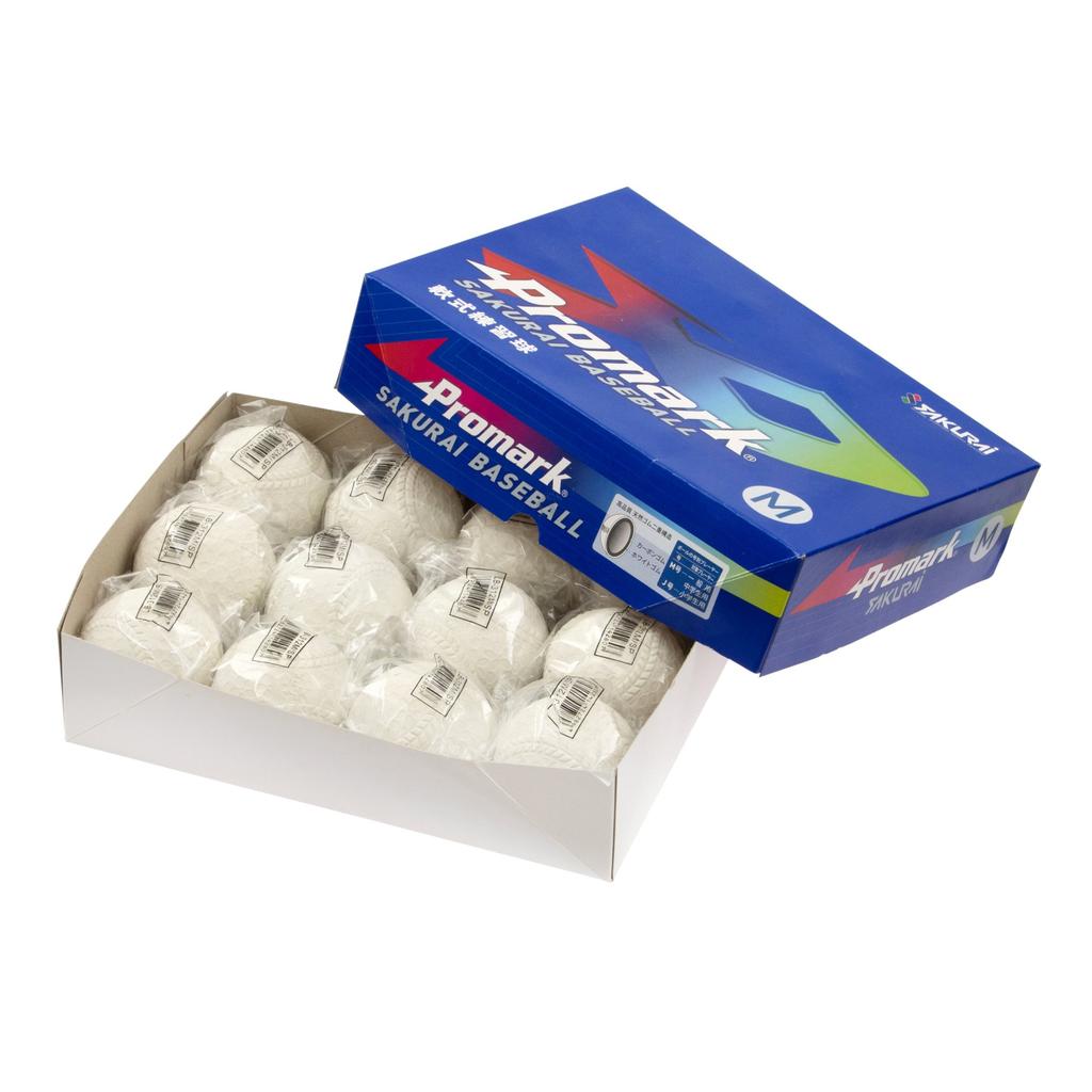 Sakurai Trading Promark Baseball Soft Practice 12 Balls Per (SAKURAI) Balls, M-size, Dozen, 72mm, LB-312M
