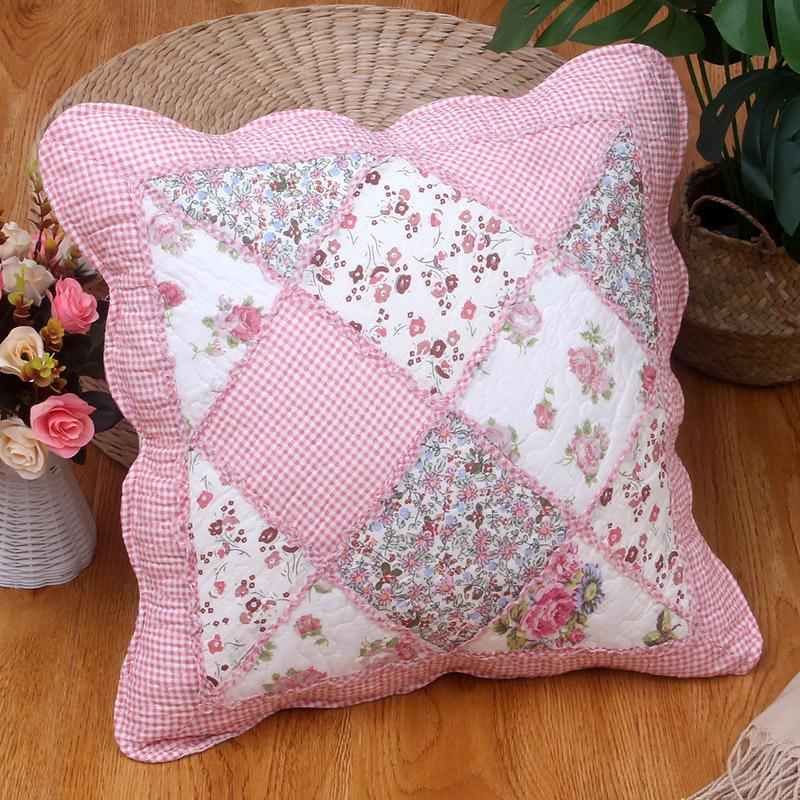 2pcs Cotton Quilted Backrest Cover Soft and Skin Friendly Sofa Cushion Cover Modern and Simple Breathable Backrest Without Core