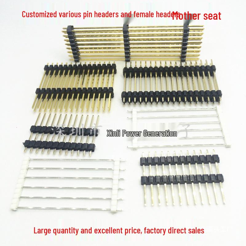 Sortierte Stiftleisten (Buchsenleisten): Einreihig/Doppelreihig, SMT, Größen 2,54/1,27/2,0/3,96/5,08 mm