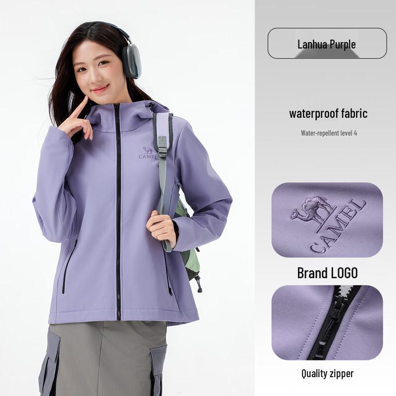 CAMEL Women s Windproof Waterproof Plush Lined Softshell Jacket M