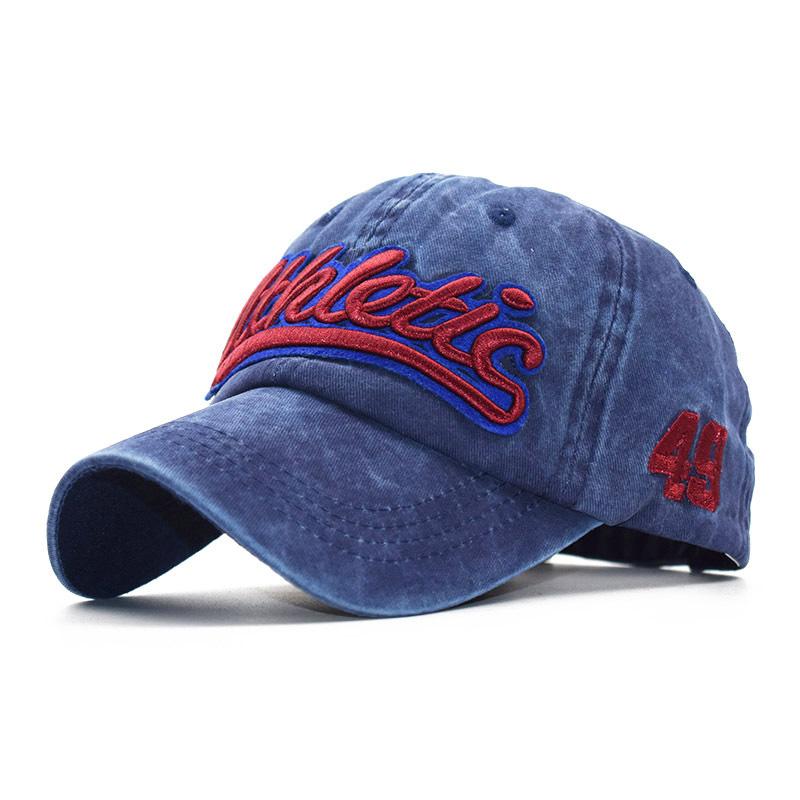 

Hip Hop Letters Embroidery Baseball Cap for Women Men Retro Washed Cotton Peaked Hat Summer Sports Sunshade Dad Trucker Caps темно-синий