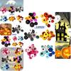 Lifelike Velvet Fabric Pumpkin Thanksgiving Foam Fake Pumpkin Halloween Hot Selling Pumpkin Props Purple Black Set Of 4 Large And 8 Small