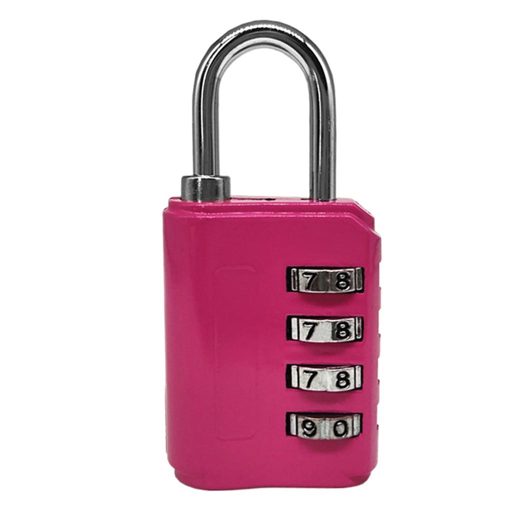 4 Digit Combination Padlock High Safety Waterproof Bright Colors Combination Lock for Wardrobe